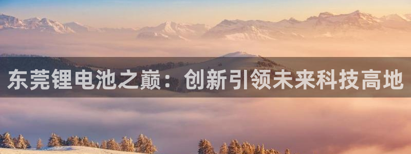 k豆钱包正确下载方式：东莞锂电池之巅：创新引领未来科技高地