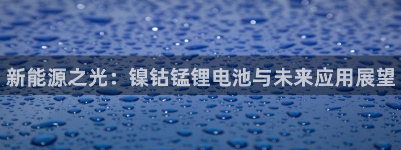 怎么才能下载k豆钱包：新能源之光：镍钴锰锂电池与未来应用展望